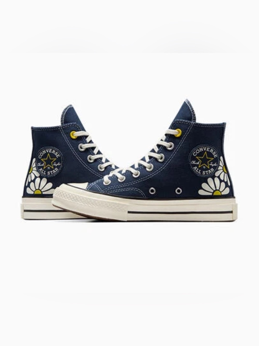 EUC Converse chuck 70 floral exclusive navy egret dandy lion night tops 7.5 RARE